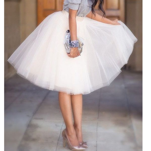 

5 layers 65cm summer midi tulle skirt fashion pleated tutu skirts womens lolita petticoat bridesmaids jupe saia faldas, Black
