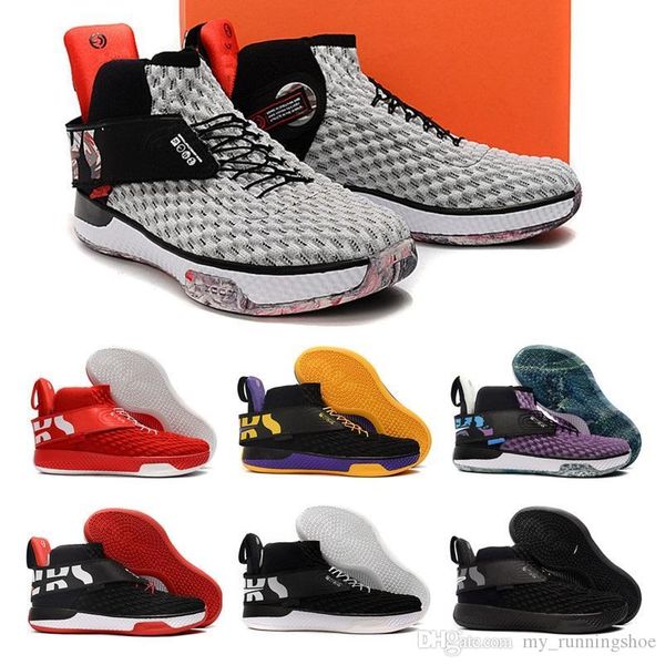 

2020 new arrival unvrs wallace graffiti black gold basketball shoes equal ghost sports shoes four knight sneakers 7-12