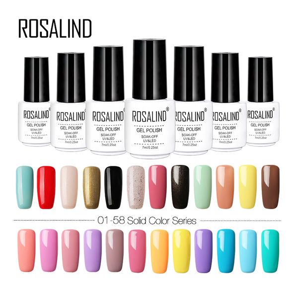 

rosalind 7ml pure colors gel varnish semi permanant uv long lasting for nail art gel nail polish need led lamp lacquer