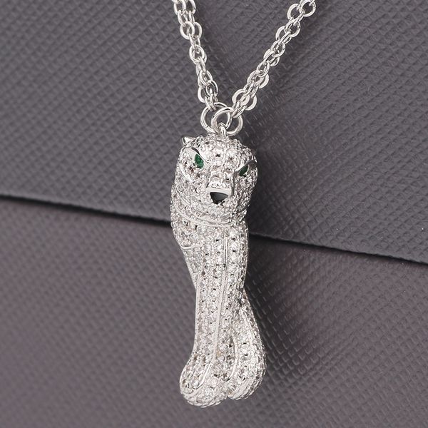 

пѬиѬоднй камен алмазнй leopard ожеѬеле женин живон велиѬне акеђаѬ, Silver