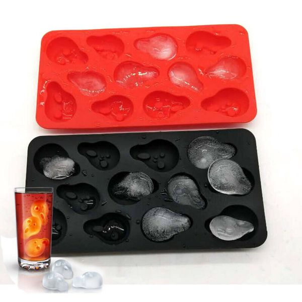 

3d skull silicone mold diy ice maker cube tray mold mould bar party cocktails