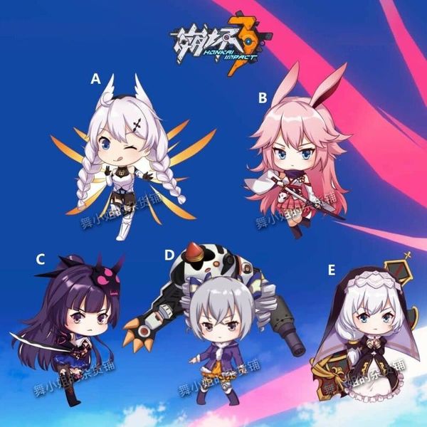 

acrylic keychain keyring strap figure game honkai impact 3 yae sakura theresa, Silver