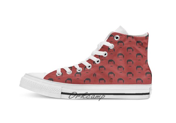 

swanson custom casual high lace-up canvas shoes sneakers drop shipping