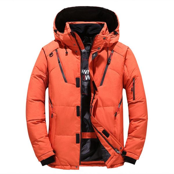 

fashion men jacket coat winter jacket warm thicken sliming and fit short down zipper hooded outwear coat, Black