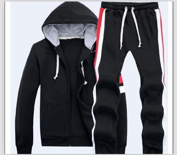 

mens designer tracksuit new football sets jacket kits men zipper jackets sportswea set knitted quality, Gray