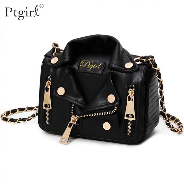 

новый европейский бренд дизайнер цепи мотоцикл сумки женская одежда плеча заклепки куртки сумки ptgirl мода сумка женщины crossbody