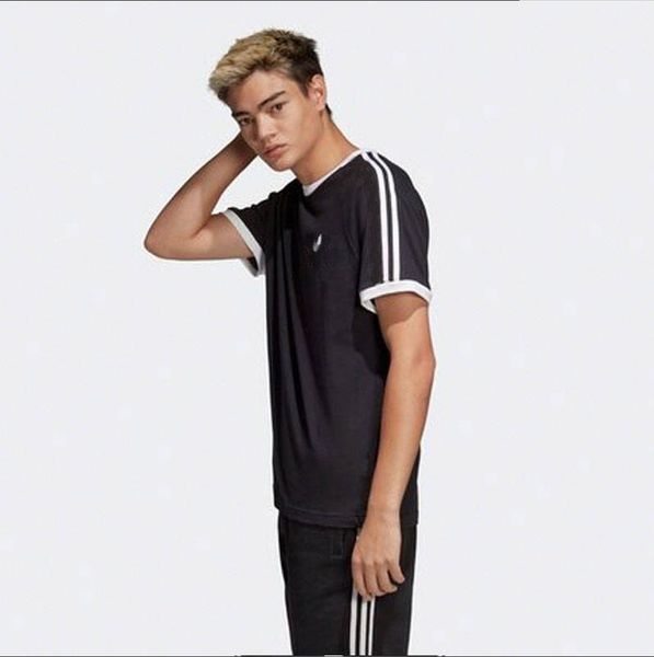 

20ss stripes designer t shirt for men letters leaf embroidery luxury summer tee logo casual short-sleeved street wear clothes m-3xl