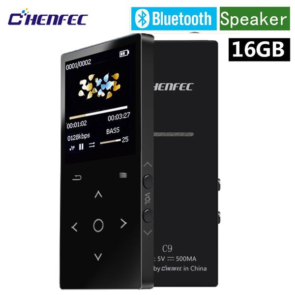 

mp3 player bluetooth with speaker 16gb lossless sound music player fm radio e-book audio play metal touch screen c9