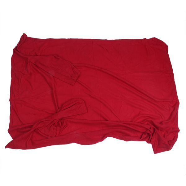 

cosy thick plush snuggle fleece blanket with sleeves wine red