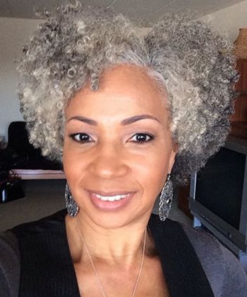 Women Gray Hair Ponytail Extension Silver Grey Afro Bun Or Puff Kinky Curly Drawstring Human Hair Ponytails Clip In Real Hair Hot Sale Long Ponytail