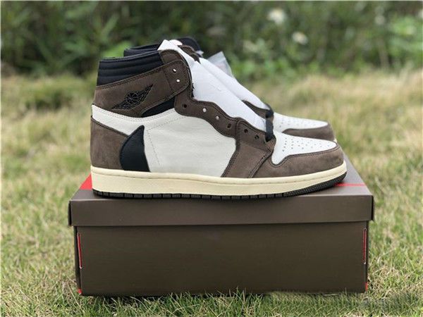 

2019 Новый релиз Travis 567Scott 1 High OG TS SP Cactus Jack Мужчины Баскетбол обувь Спорт Кроссовки