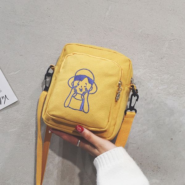 

south korea ins college style shoulder bag chic literature and art hipster vintage canvas bag student shoulder