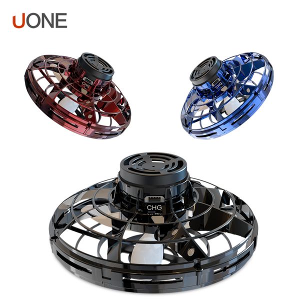 

in stock flynova flying toy ufo fidget spinner portable 360Â° rotation led lights spinning funny fingertip christmas gift toys