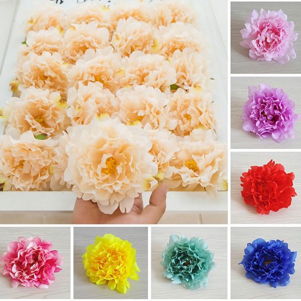 

diy 15cm artificial flowers silk peony flower heads wedding party decoration supplies simulation fake flower head home decorations