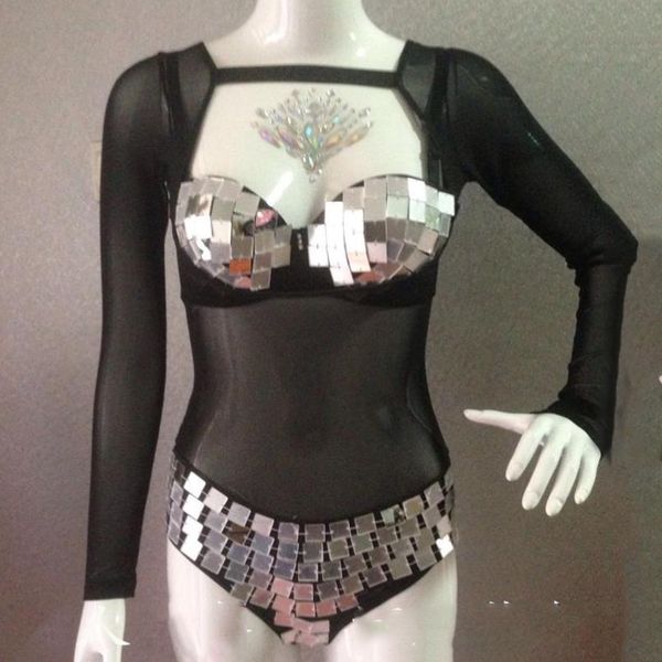 

stage wear lens bikini mesh bodysuit performance costume nightclub bar female singer dj party celebrate carnival set dwy3624, Black;red