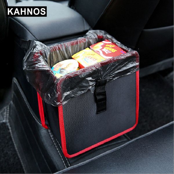 

multifunctional car storage bag trunk organizer car trash bag rubbish bin for garbage holder waterproof storage bucket