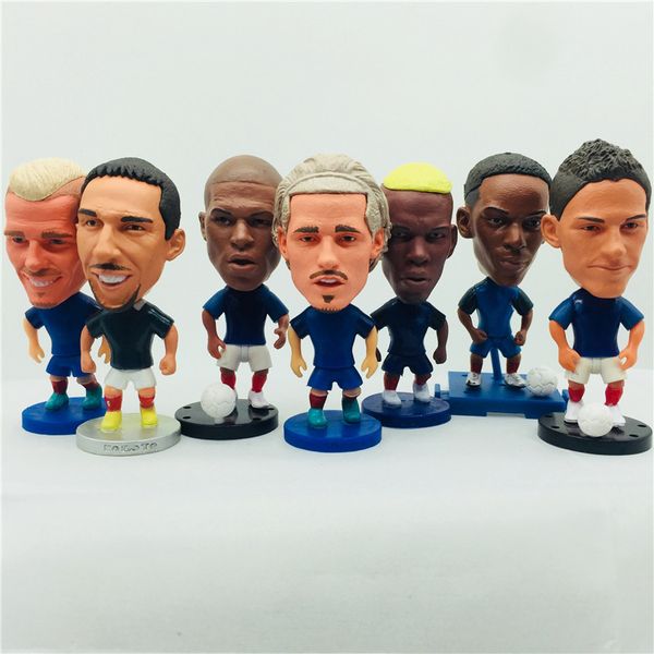

Soccerwe 6,5 см Высота 2018 Champion Cup France Игрок Pogba Канте Mbappe Антонио Гризманн Рибери Кукла С