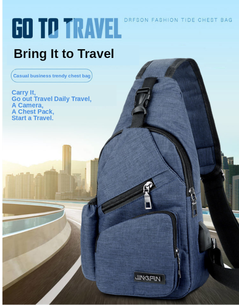 

2020 new men/women nylon waist packs sling bag usb charging sports crossbody handbag outdoor travel