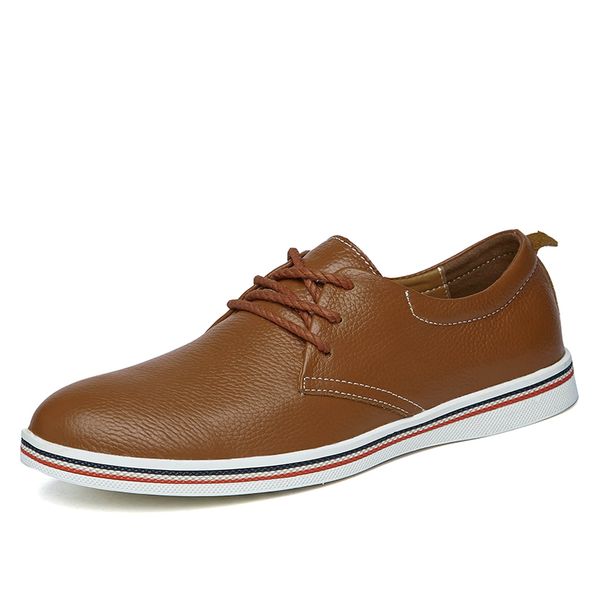 

leather shoes men sneakers fashion breathable casual men shoes chaussure homme breathable footwear ceepers zapatos de hombre, Black