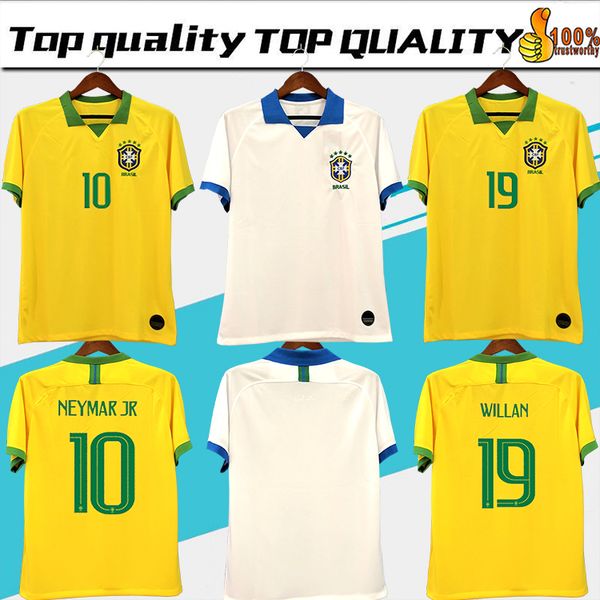 

brasil american cup soccer jerseys brazil men jersey 19 2020 jesus coutinho firmino marcelo football kit shirt camisa football shirt g.jesus, Black;yellow