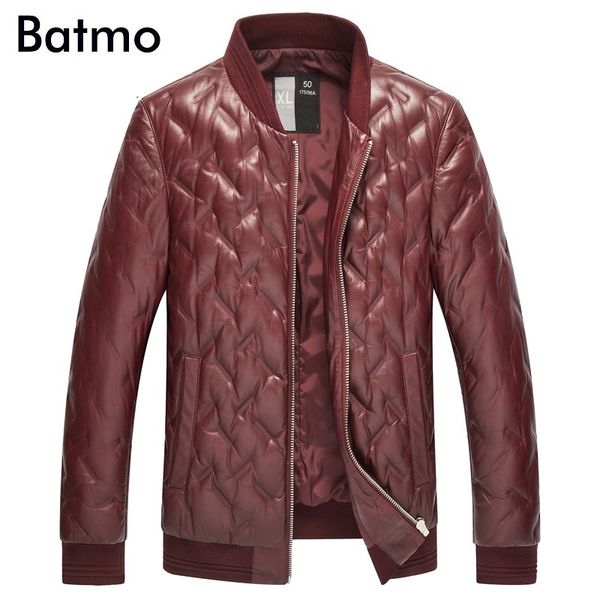 

batmo 2019 new arrival winter sheepskin white duck down jackets men,men's real leather coat,156, Black
