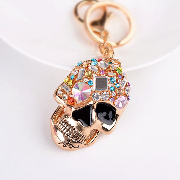 

брелок rhinestone skeleton key chain фильм окружающий мода брелок классический keyrings череп брелок подвеска ювелирные изделия, Silver