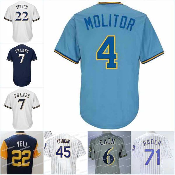 

Men's 58 Alex Claudio 22 Christian Yelich 71 Josh Hader 23 Keon Broxton 6 Lorenzo Cain 8 Ryan Braun 21 Travis Shaw Baseball Jerseys