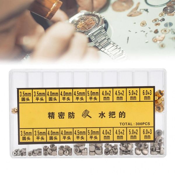

20 types watch crown silver&golden crown of watch watchmaker repairing tool boxed accessories repair tool