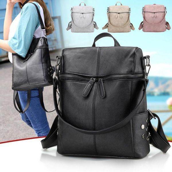 

litthing backpack anti theft school bags for teenage girls female leather backpack book backbag travel daypack quality