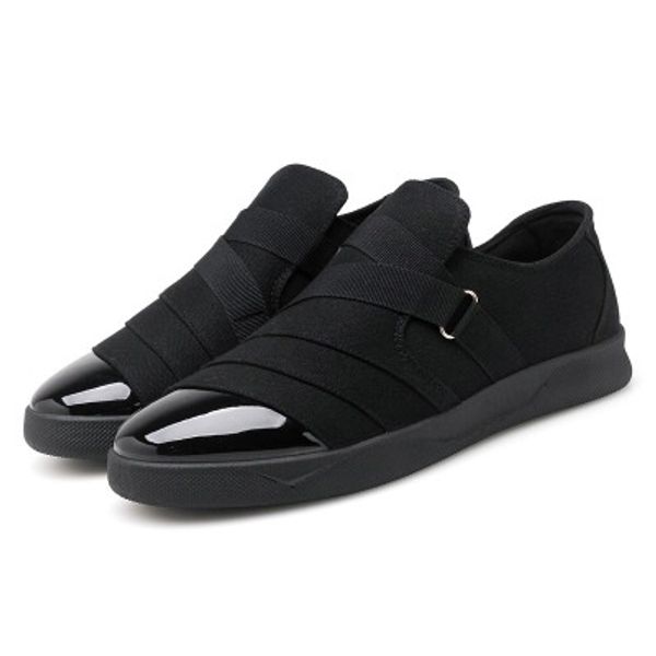 

2019 new men casual shoes fashion flat shoes walking lace up boy, Black