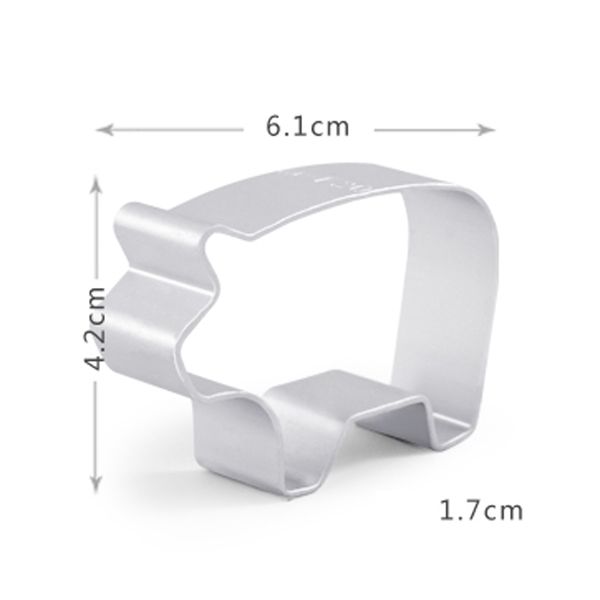 

pig stereoscopic cookie cutter aluminum alloy biscuit cut mold baking cake fruit cut mold embossing printing tools