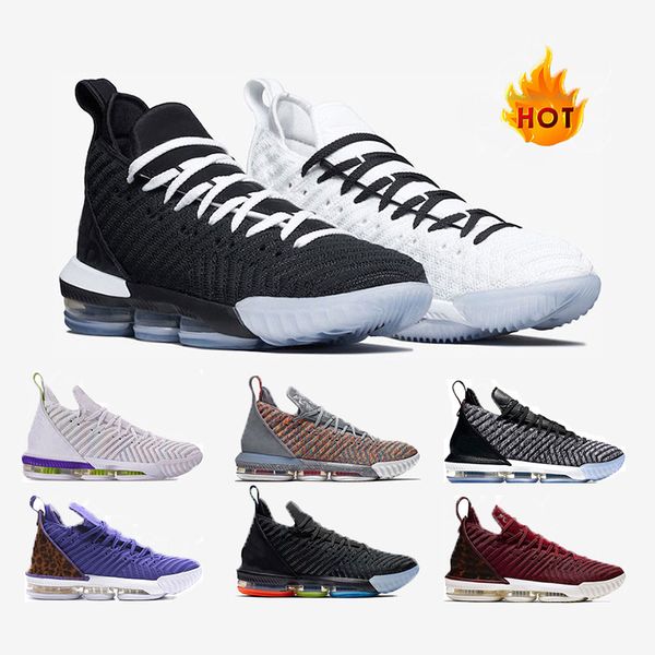 

designer luxury james xvi 16s mens basketball shoes equality home sneaker oreo white court purple multicolor training sports shoes szie 7-12