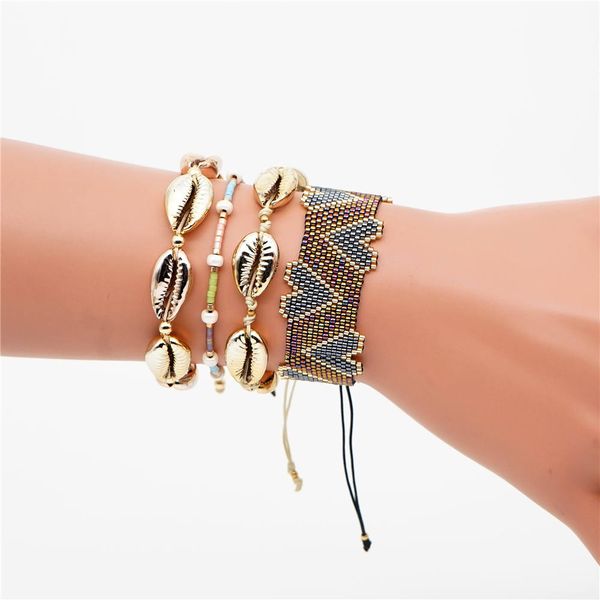 

zvzo miyuki heart bracelet pulseras mujer moda 2019 summer beach gold shell bracelet for women boho chic jewelry handmade diy, Golden;silver