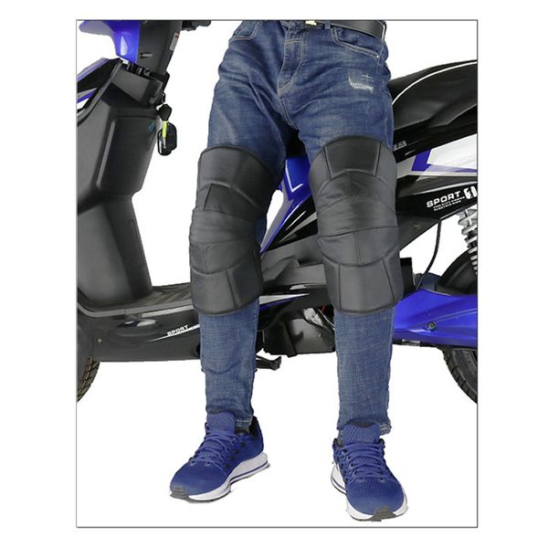 

мотоцикл кожа pu колено protector велоспорт guard moto защитные kneepad keep warm для верховой езды
