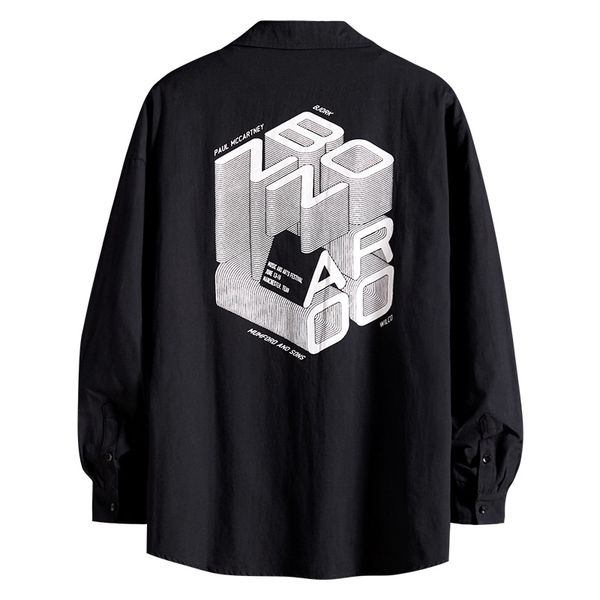 

ulzzang korea tide brand ins loose long sleeve shirt male hip hop casual tooling shirt dropshipping 2018 men clothes 50cs, White;black