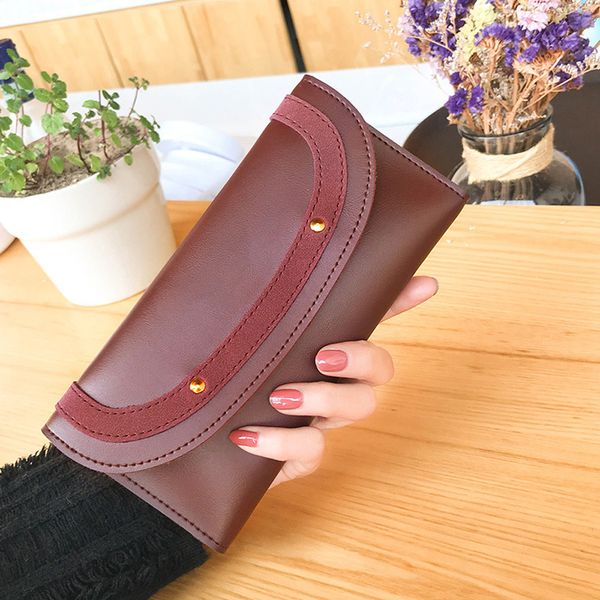 

2019 maison fabre clutch long phone maison fabre for lady fashion women wallet female purse money bag dropshipping 909, Red;black