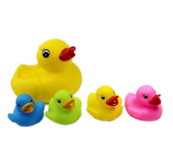 

5 компл. ванна игрушки 20cm6cm baby fun душ 8 дюймов интересный мини-желтый резиновая утка синий зеленый красный желтый набор из 5 1big