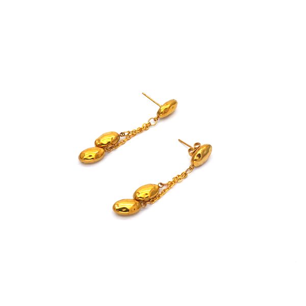 

маленький золотой цвет фасоли длинные серьги женские для женщин нержавеющая сталь золотой цвет стали ювелирные изделия девушки лучший подаро, Silver