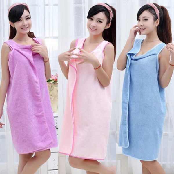 

usa 145x80cm super absorbent microfiber shower bath wearable body wrap spa towel