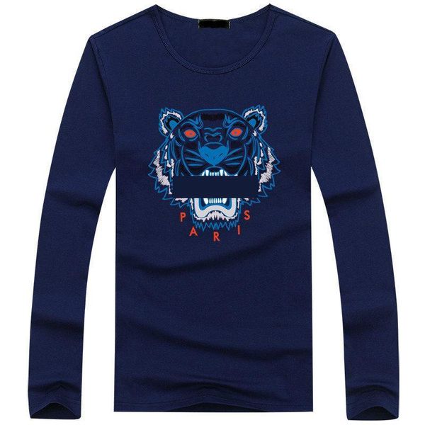 

cotton new 2019 mens tees plus size long sleeve t shirt 7 printed cotton t-shirt men designer spring fall asian size, White;black