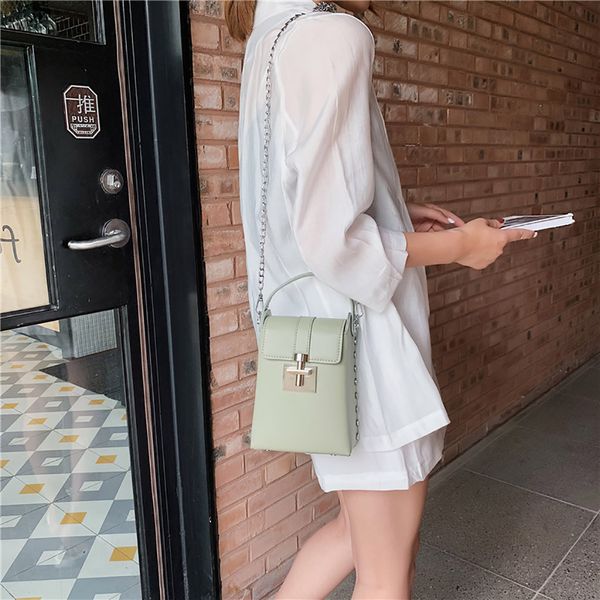 

повседневная мода 2019 летних женской crossbody простых цепей девушка плечо отдых сумка телефон сумка хозяйственная сумка