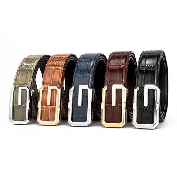 

2020 smooth buckle belt designer belts for men gold buckle brand leather business belts luxury ing, Black;brown