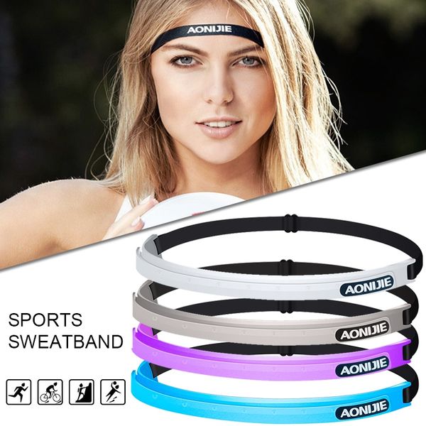 2019 Adhesive Sweatband Women Men Yoga Hair Bands Sports Headband