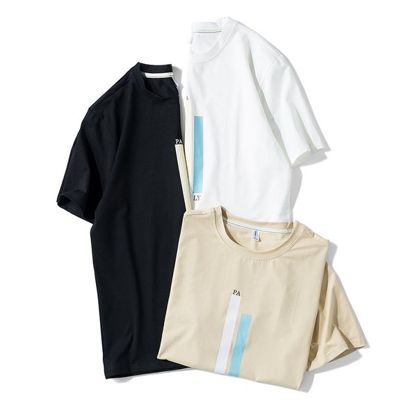 

дизайнер мужской инс с коротким рукавом футболка печати короткий рукав рубашки молодежный базовый рубашка, White;black