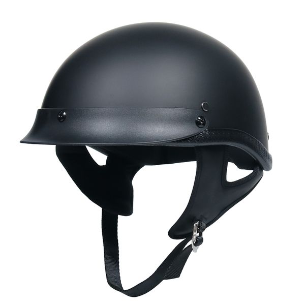 

retro and vintage half open face dot approved motorcycle helmet for man and woman