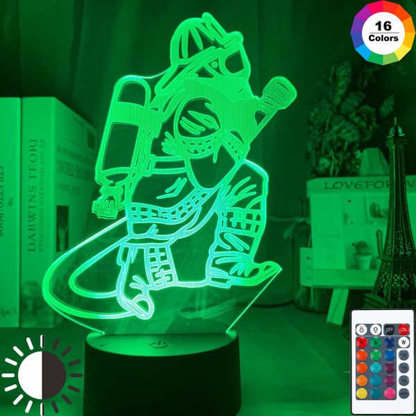 

acrylic 3d illusion led night light firemen figure nightlight for room decoration lighting cool gift for firefighters table lamp
