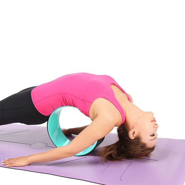 

yoga pilates circle tpe yoga fitness roller wheel back training tool slimming waist shape pilates ring home gym