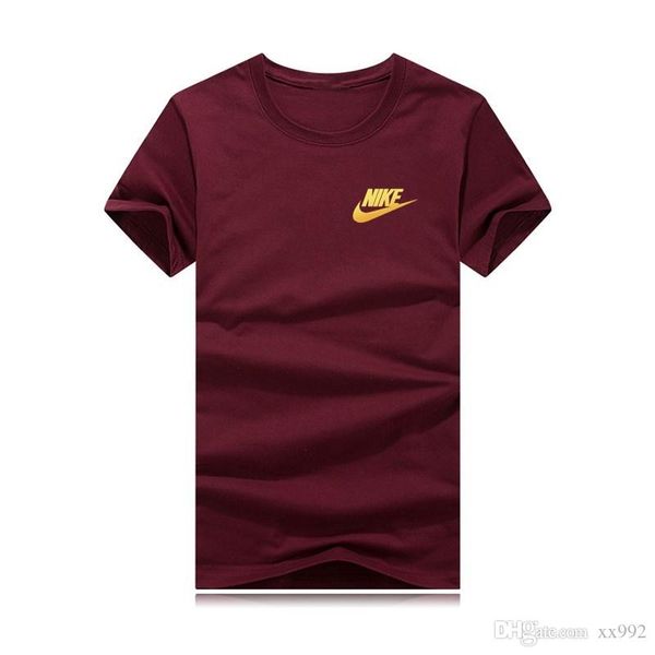 

wholesale new brand round neck t-shirt summer new men women high street mens polo shirt casual t-shirt 8 colors, White;black