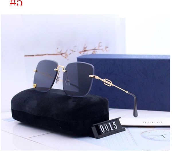 

2019 design buffalo horn mens retro wood sunglasses mens and womens black brown transparent lens frameless brand design driving glass 1016, White;black