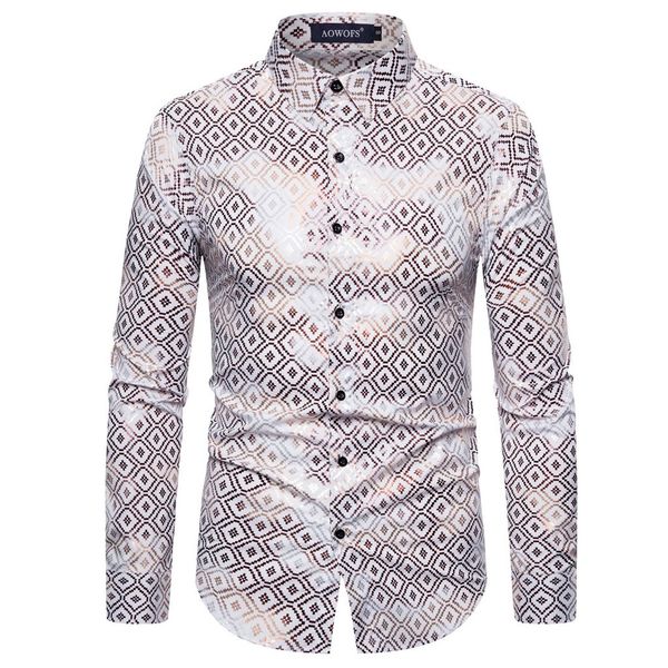 

new arrivals mens shirt ethnic style vintage printing slim long sleeve dress shirt camisa masculina comfortable blouse, White;black